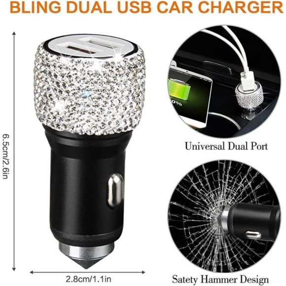 Diamond Bling Steering Wheel Cover forWomen UniversalFit 15Inch,15CarAccessories - Picture 5 of 6